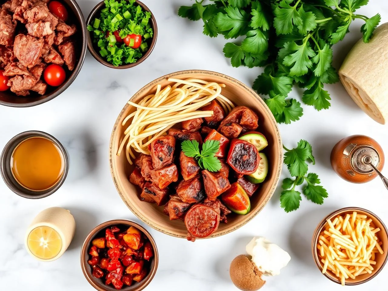 Ingredients for Beef Fajitas