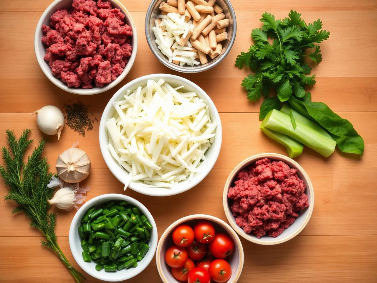 Ingredients for Beef Patty Melt