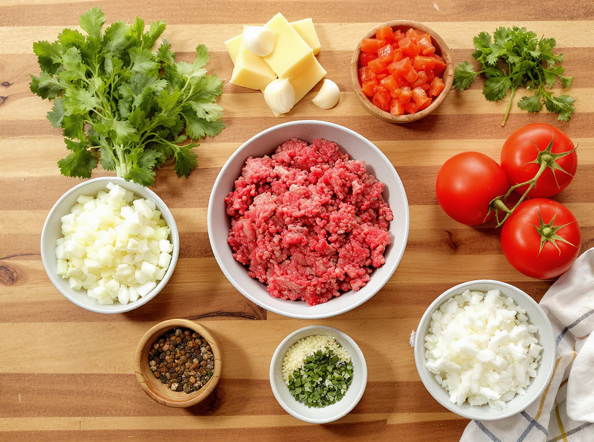Ingredients for Beef Quesadillas