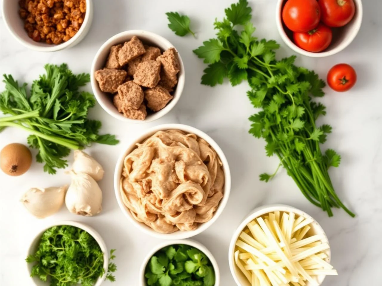 Ingredients for Beef Stroganoff Casserole