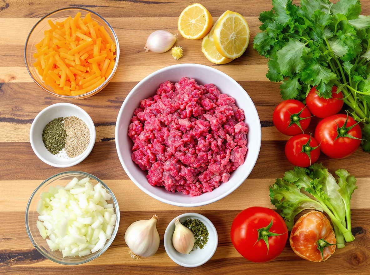 Ingredients for Beef Taco Casserole