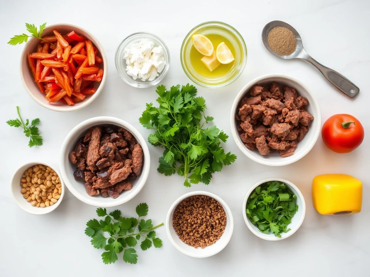 Ingredients for Beef Tacos