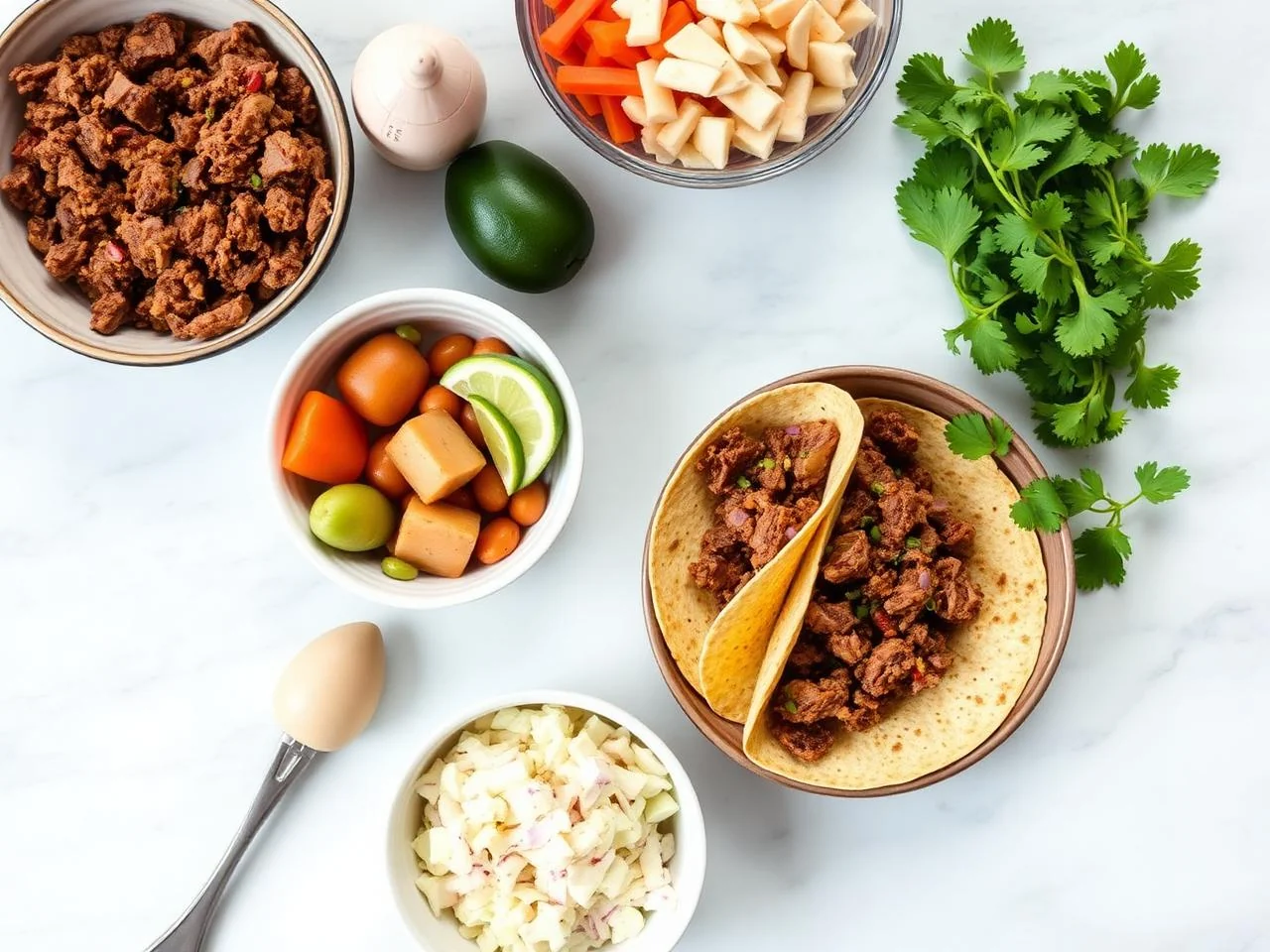 Ingredients for Beef Tacos