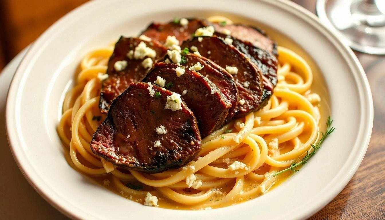 Best Steak Gorgonzola Alfredo 