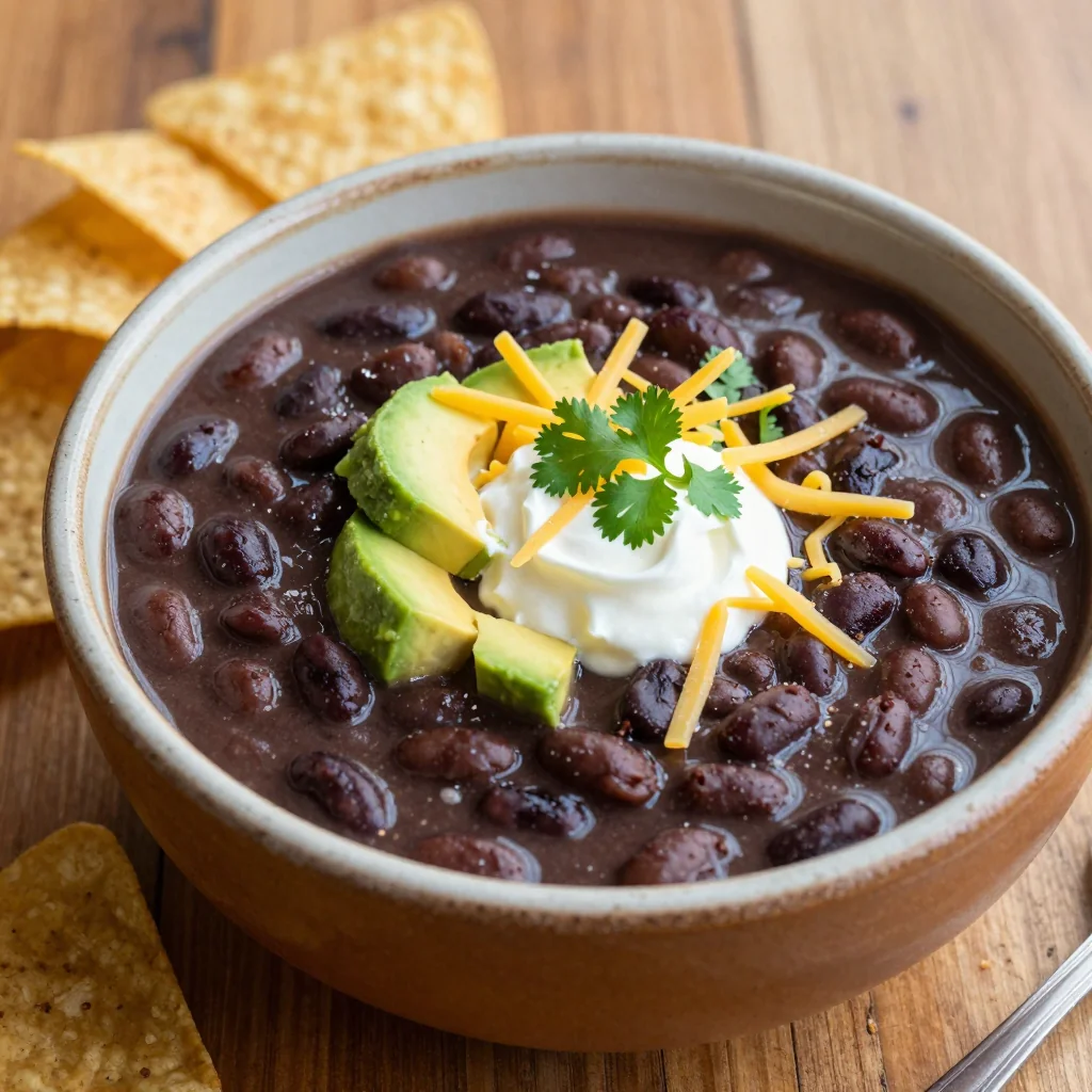Pantry Clean Out Black Bean Soup for Kid Friendly Dinners