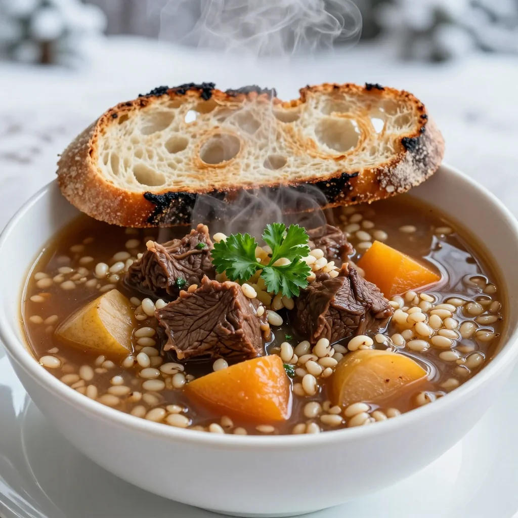 Cozy Beef and Barley Soup for Snowy January Days
