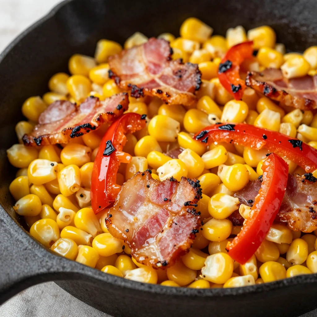 Southern Fried Corn with Bacon and Peppers