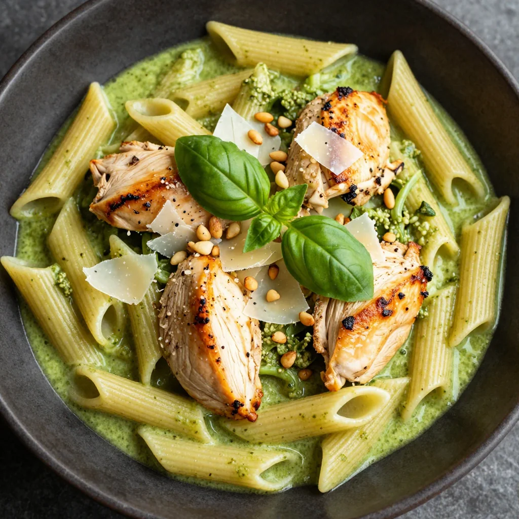 One-Pot Creamy Pesto Chicken Pasta for a Green Dinner