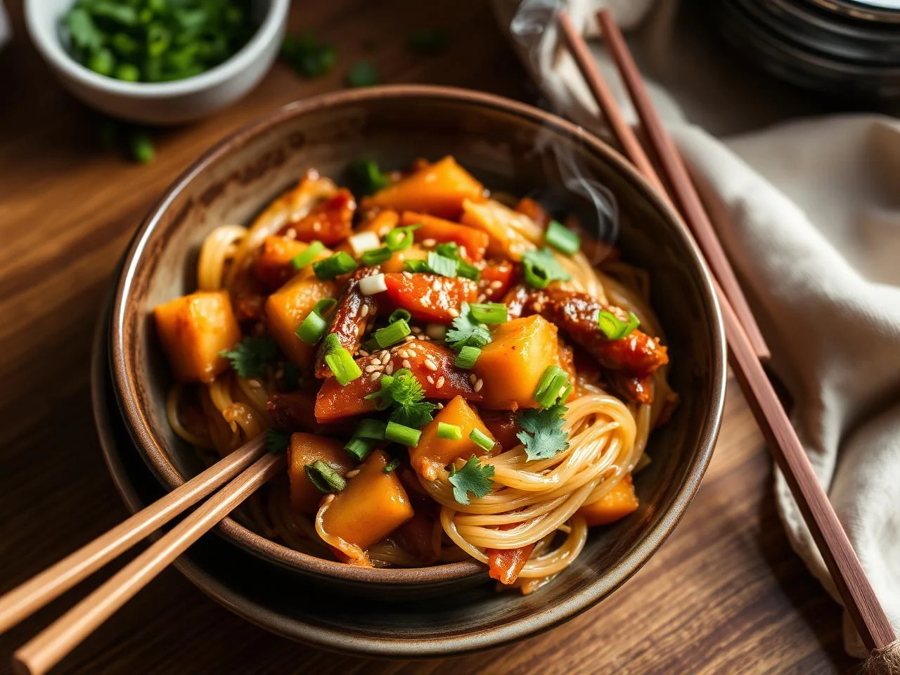 Bhutanese Ema Datshi Stir Fry