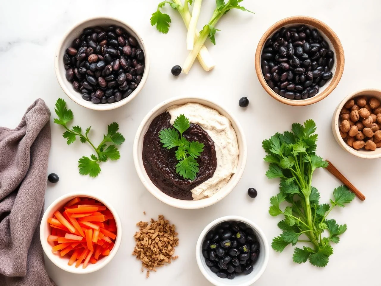 Ingredients for Black Bean Dip