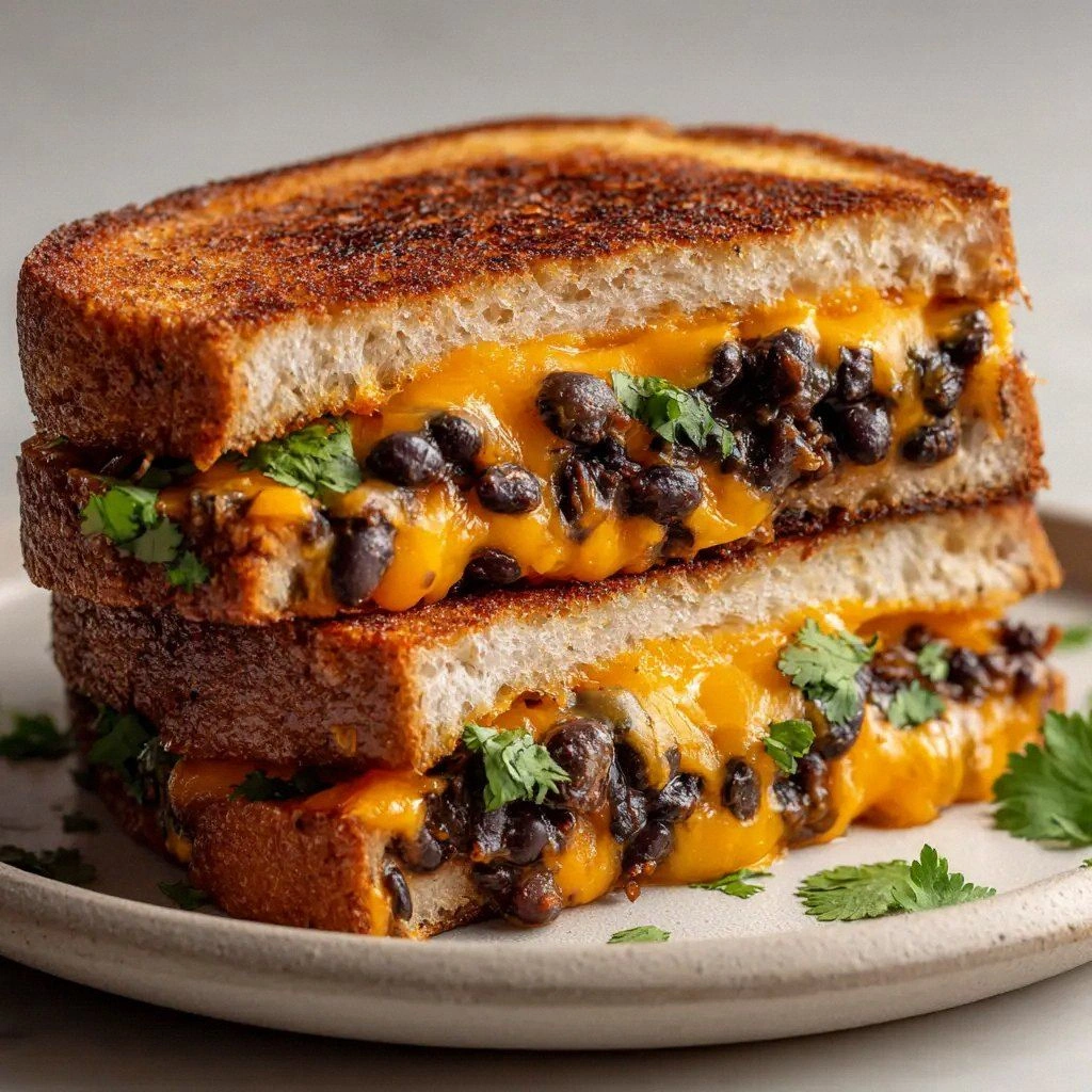 Black Bean Grilled Cheese: The