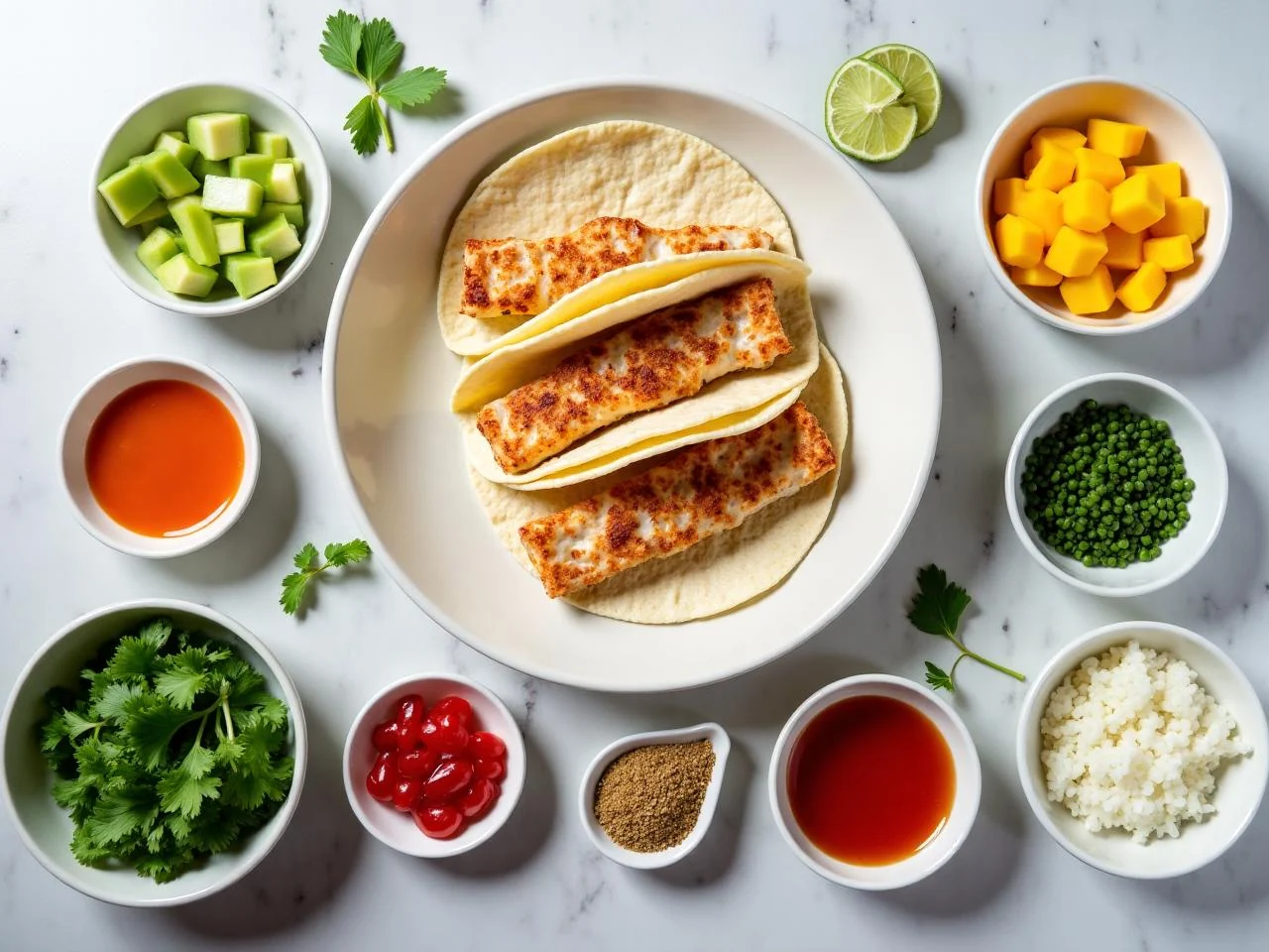 Ingredients for Blackened Cod Tacos