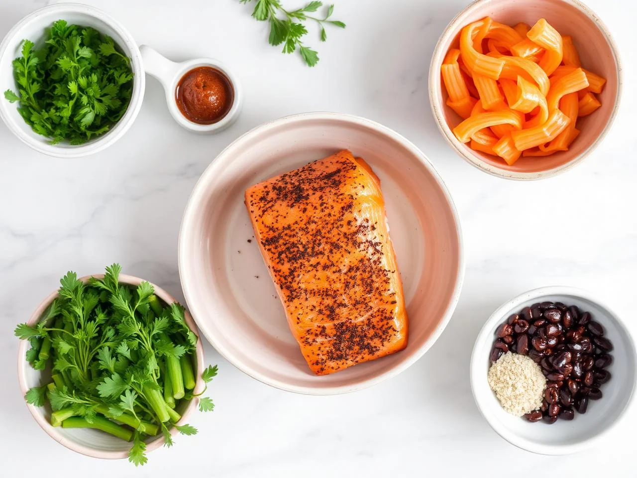 Ingredients for Blackened Salmon
