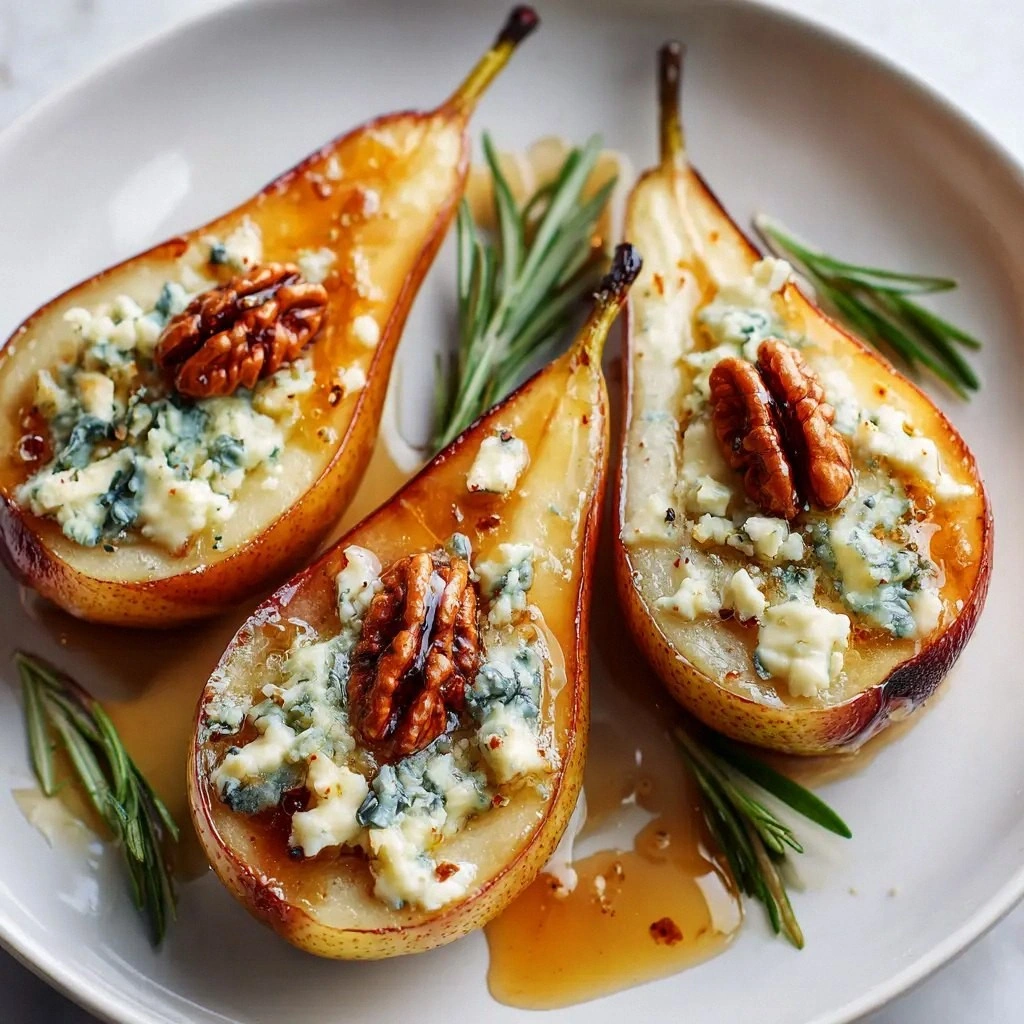 Blue Cheese Stuffed Pears with