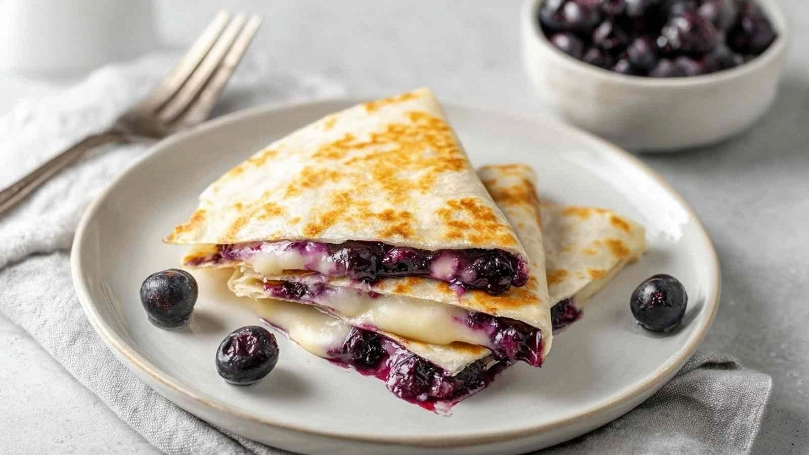 Blueberry Breakfast Quesadilla