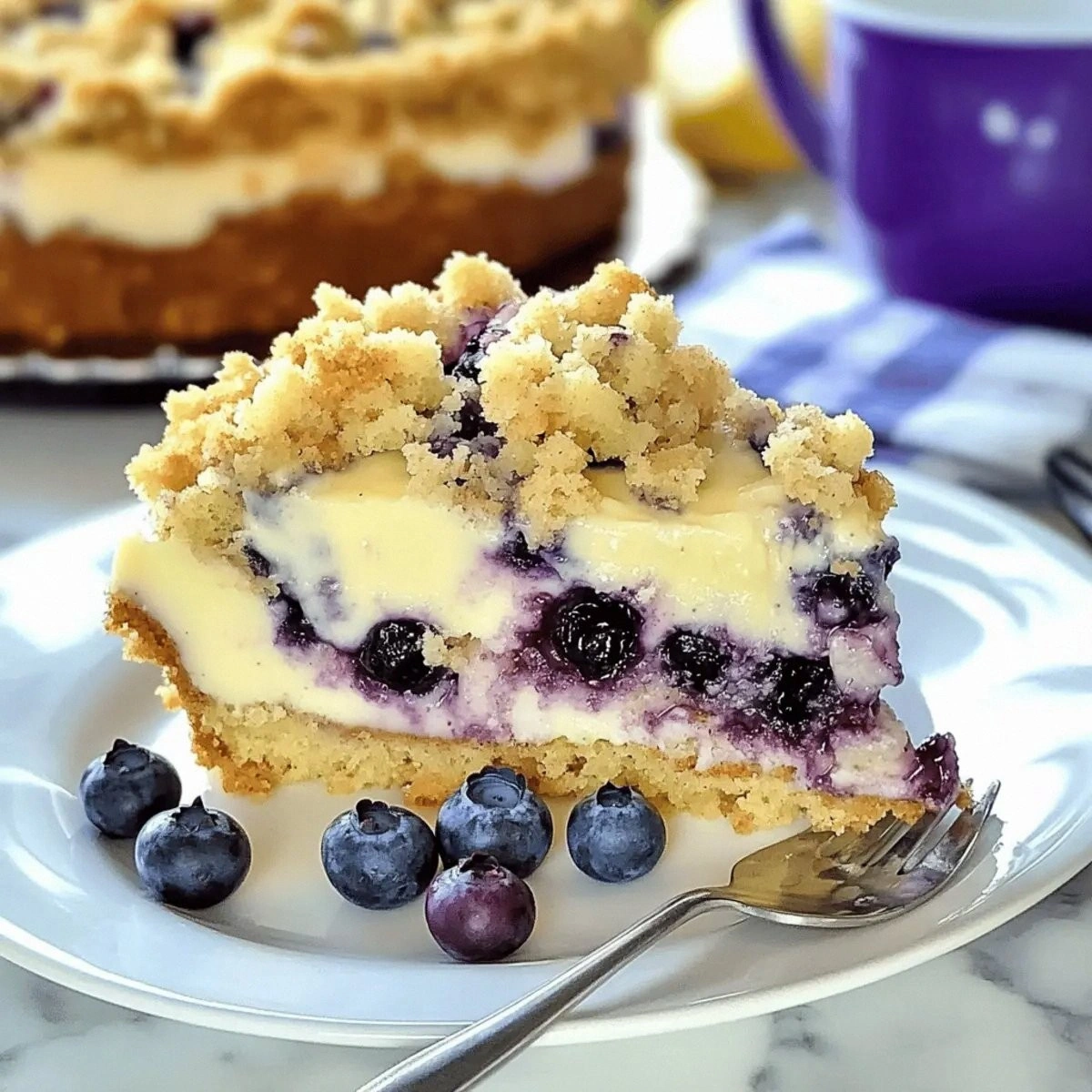 Blueberry Cheesecake Crumb Cak
