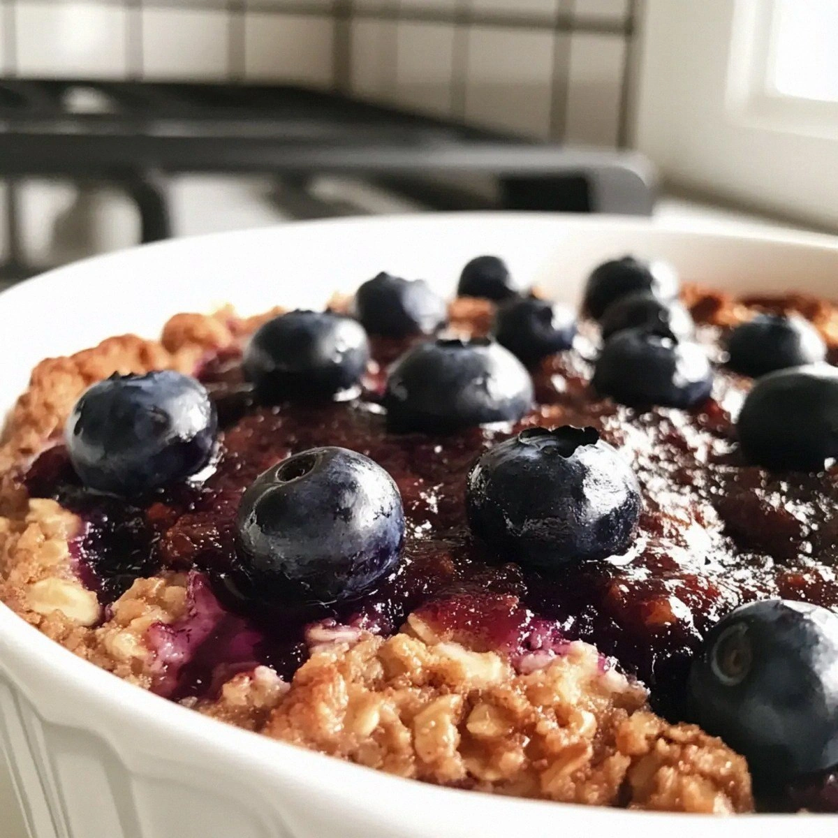Blueberry Jam Protein Baked Oats for a Wholesome Breakfast Boost