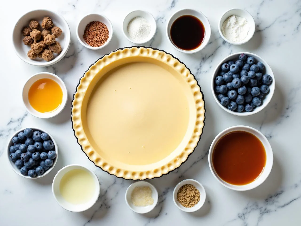 Ingredients for Blueberry Pie