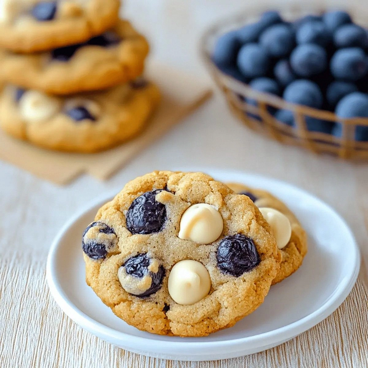Blueberry White Chocolate Chip Cookies for Sweet Indulgence