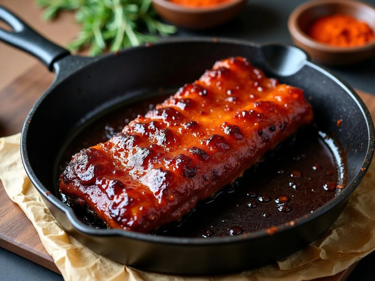 Bourbon Glazed Ribs