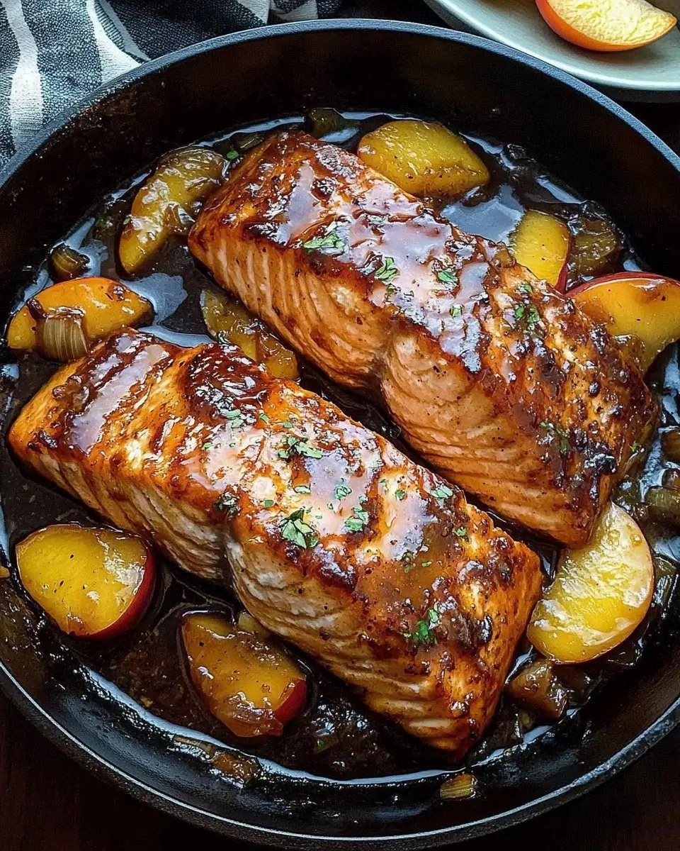 Bourbon Peach Glazed Salmon: A Delightful Recipe to Try!