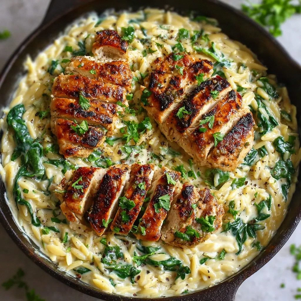 Boursin Chicken Orzo: The Crea