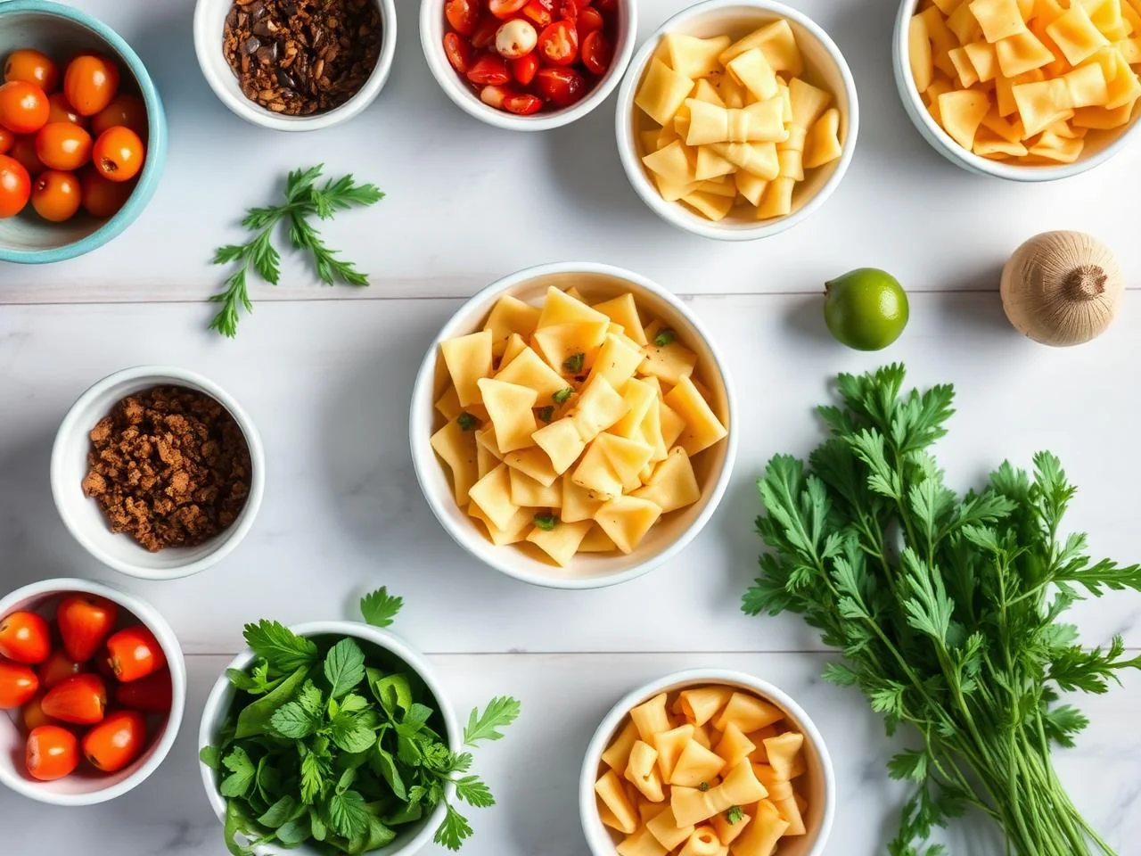 Ingredients for Bow Tie Pasta Salad