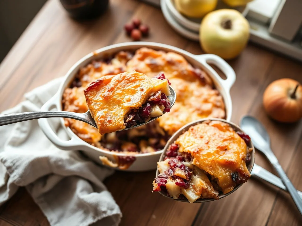 Braised Red Cabbage And Apple Bake