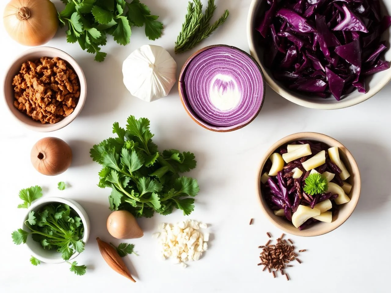 Ingredients for Braised Red Cabbage