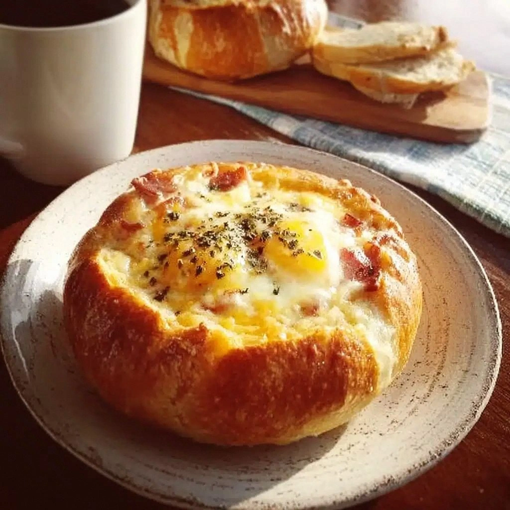 Breakfast Bread Bowls Recipe