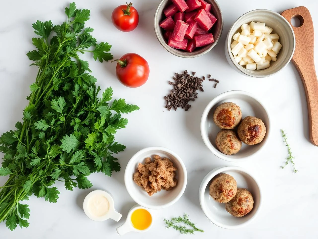 Ingredients for Breakfast Meatballs