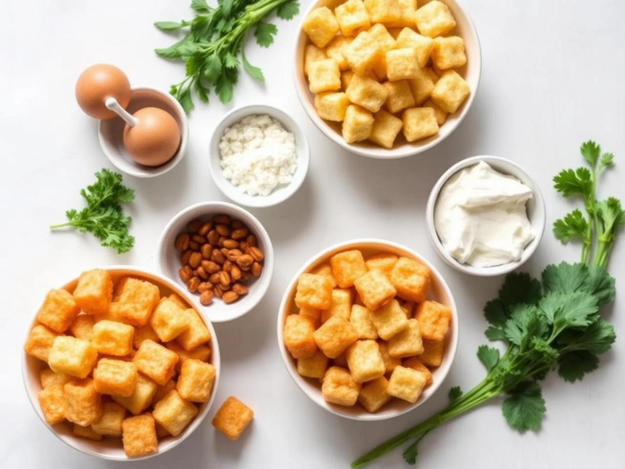 Ingredients for Breakfast Tater Tot Casserole