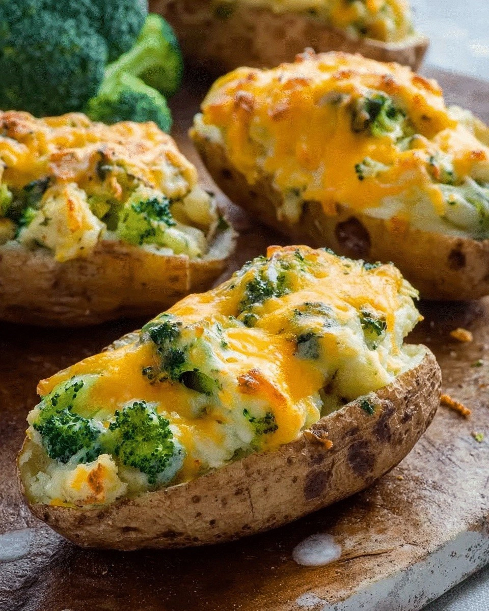 Broccoli and Cheddar Twice-Bak