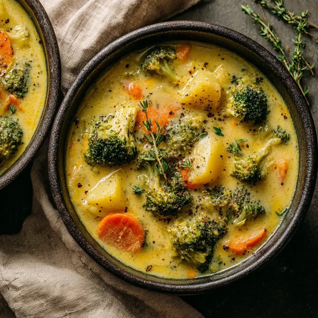 Broccoli Cheddar Potato Soup (