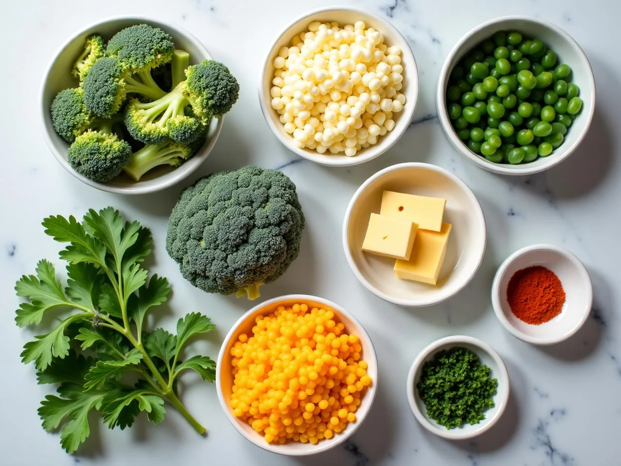 Ingredients for Broccoli Cheese Casserole