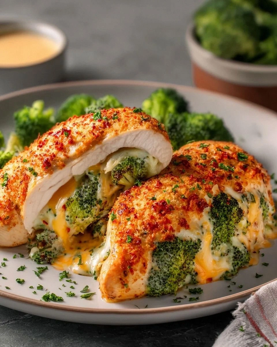 Broccoli Cheese Stuffed Chicken