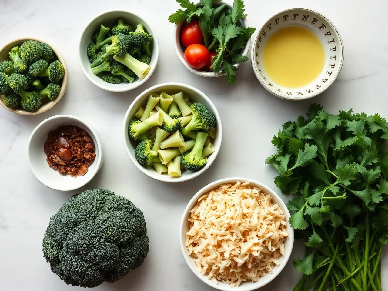 Ingredients for Broccoli Pasta Bake