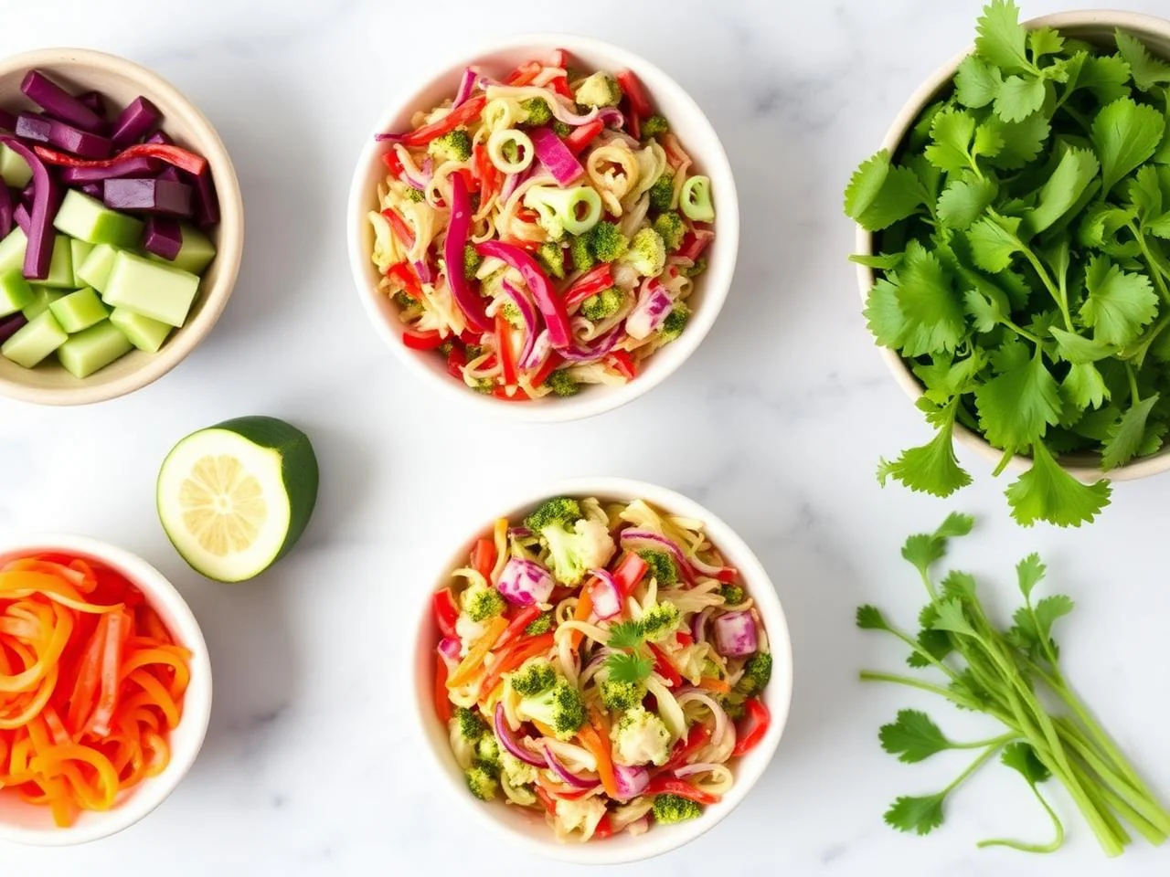 Ingredients for Broccoli Slaw