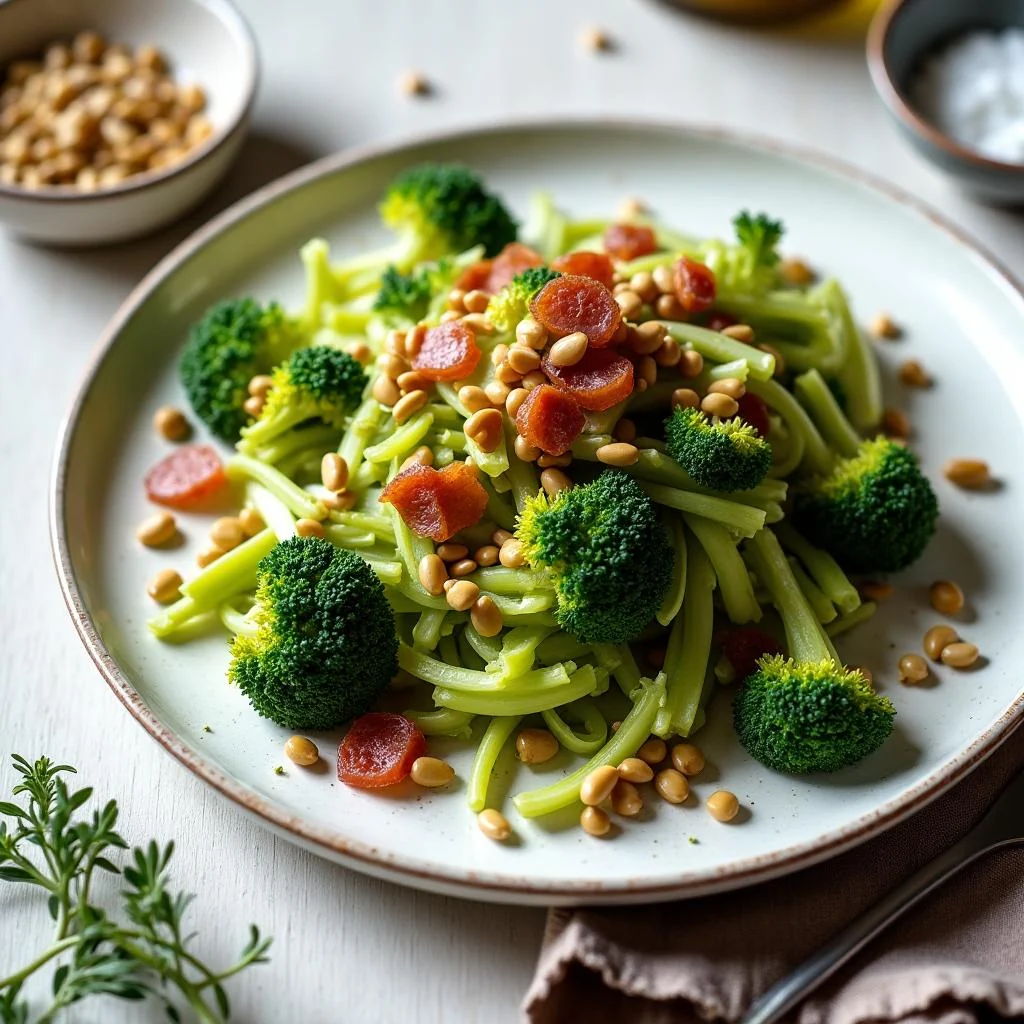 Broccoli Slaw with Bacon and Sunflower Seeds