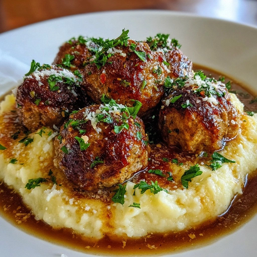 Brown Gravy Beef Meatballs wit