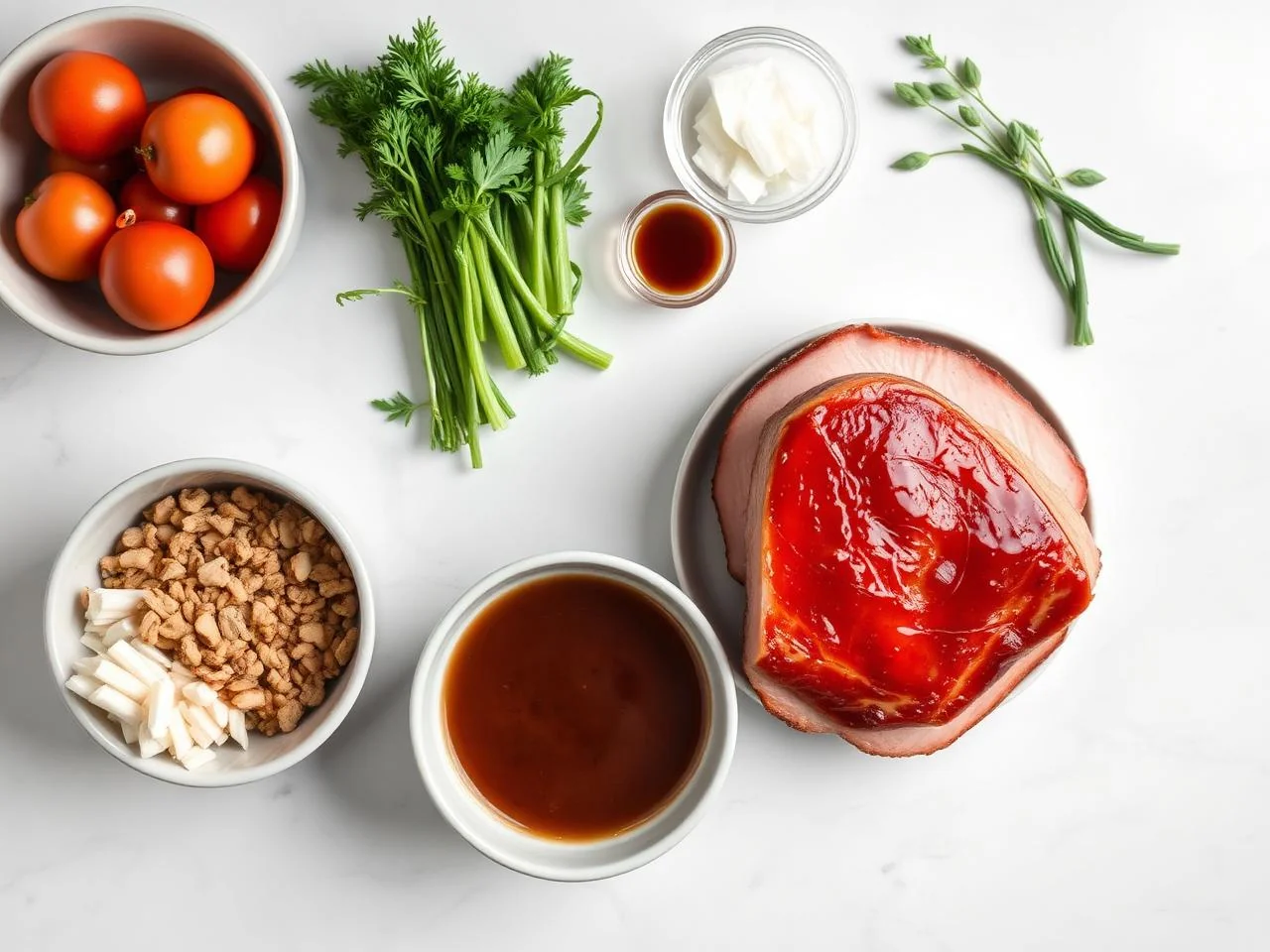 Ingredients for Brown Sugar Glazed Ham