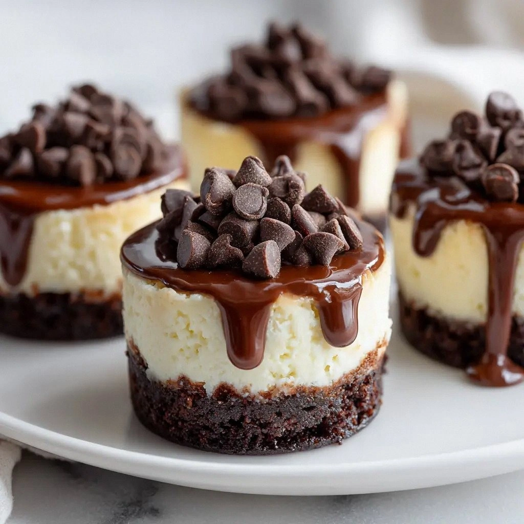 Brownie Bottom Mini Cheesecake