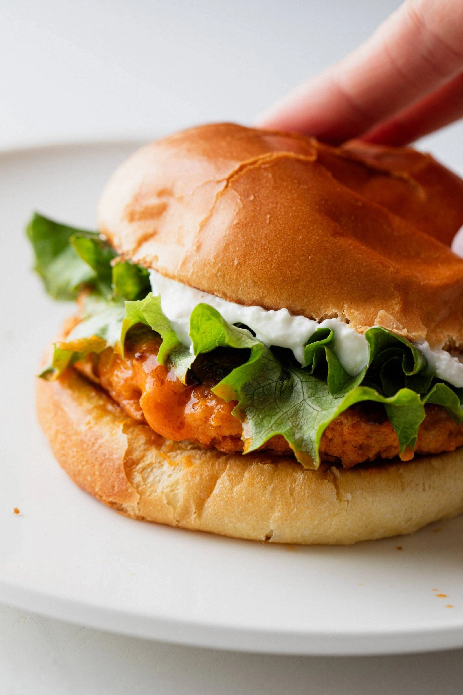 Buffalo Chicken Burgers with W