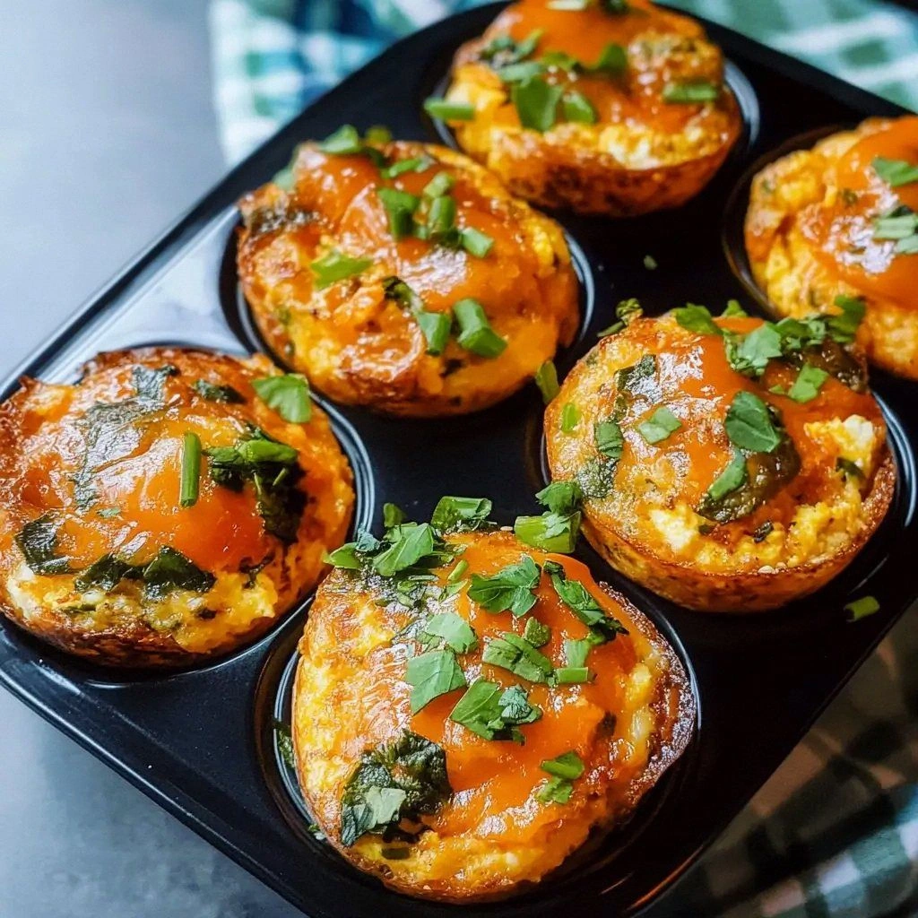 Buffalo Chicken Egg Muffins Re
