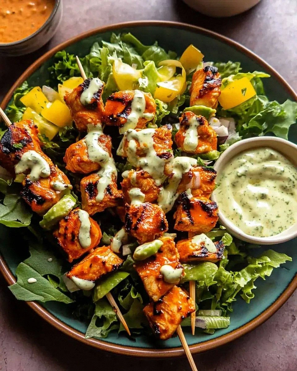 Buffalo Chicken Skewer Salad: A Flavorful Twist on Greens