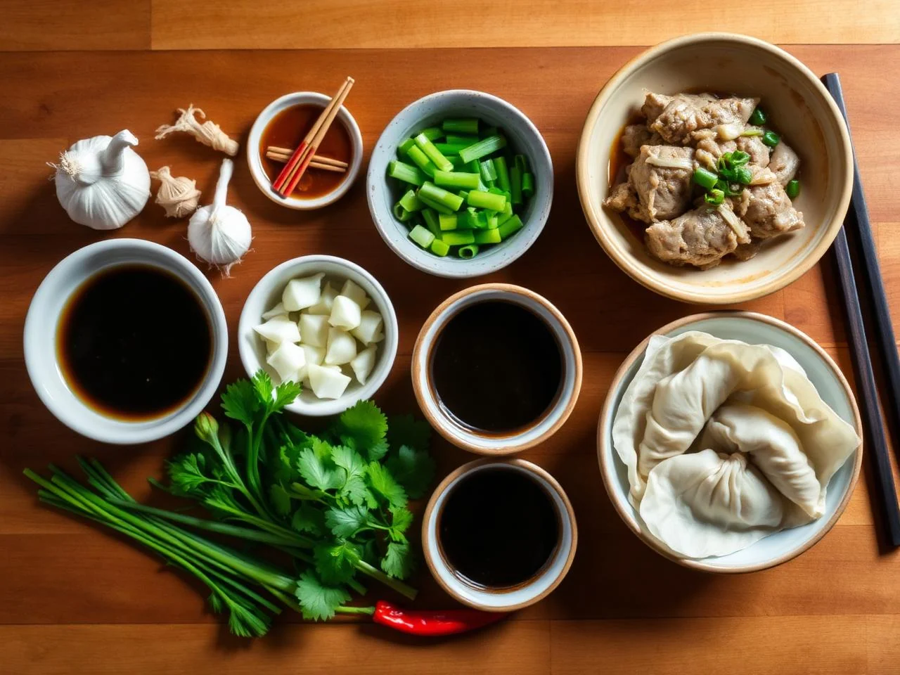 Ingredients for Bulgogi Beef Dumplings
