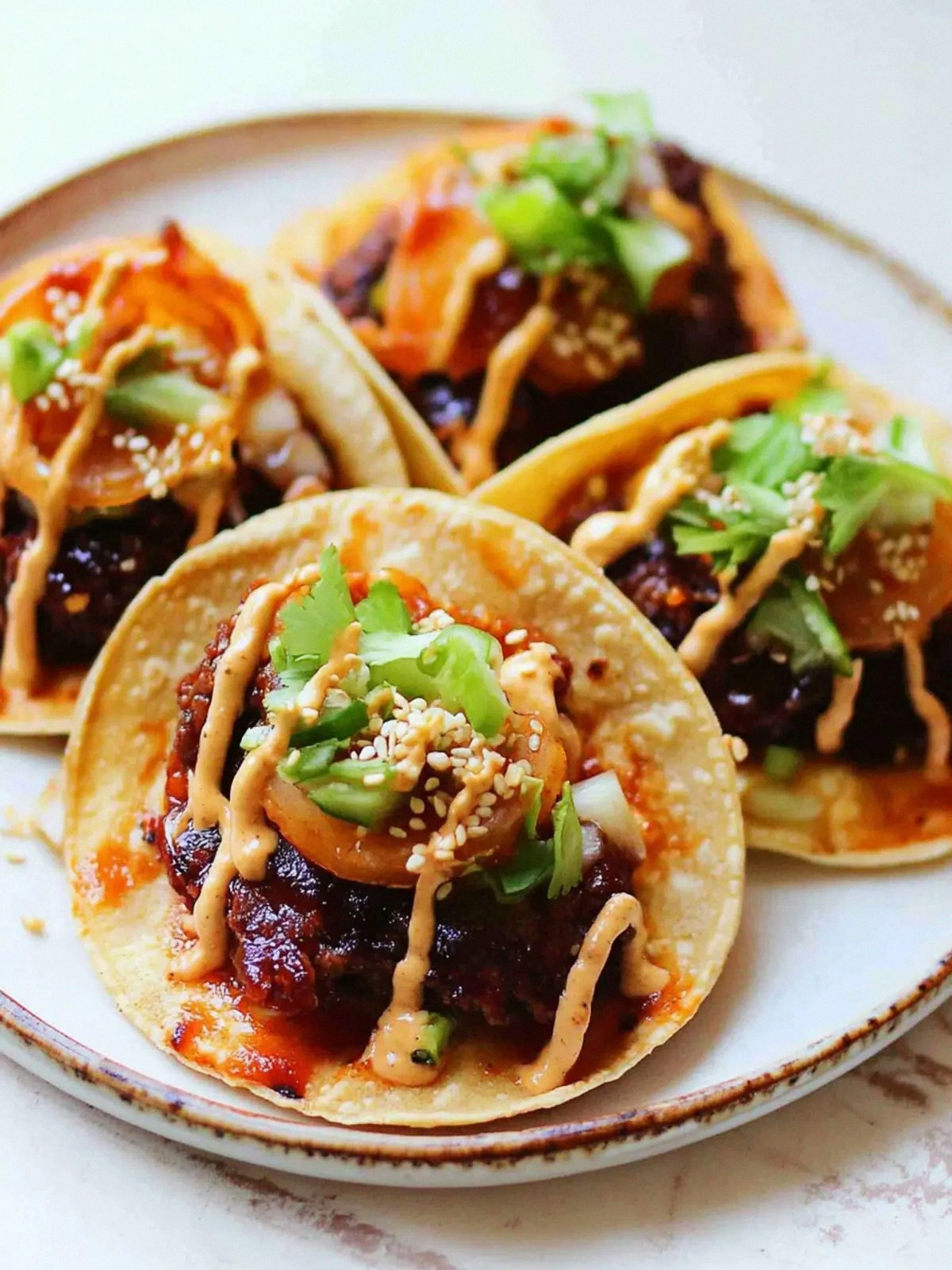 Bulgogi Beef Smashburger Tacos
