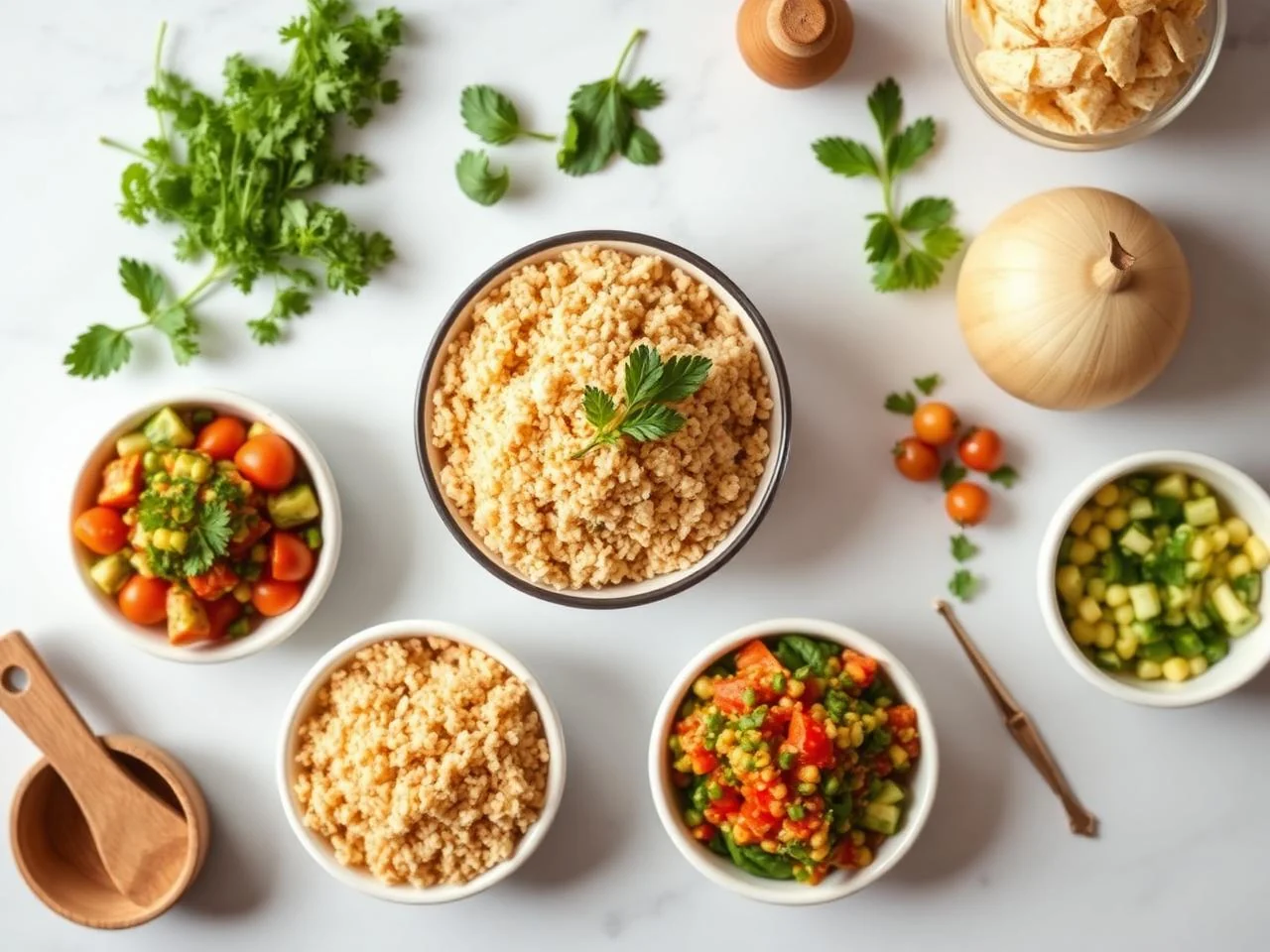 Ingredients for Bulgur Wheat Salad