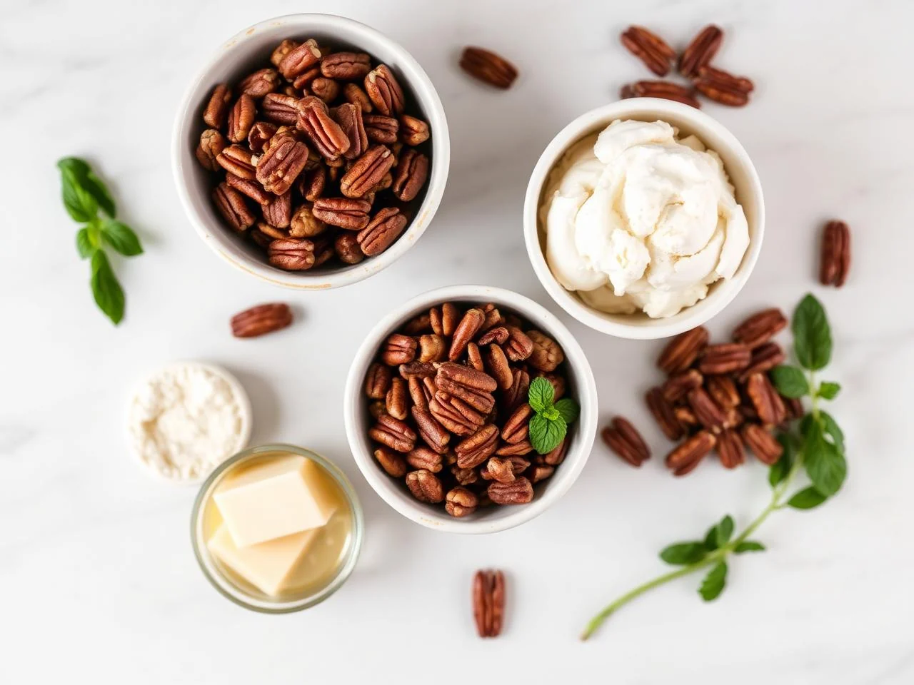 Ingredients for Butter Pecan Ice Cream