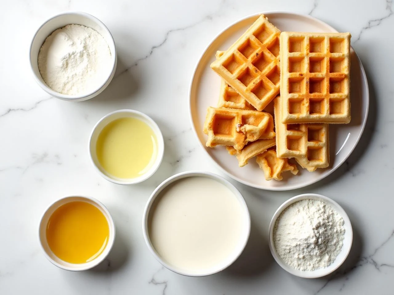 Ingredients for Buttermilk Belgian Waffles